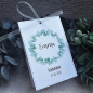 Preview: Gastgeschenk Blumensamen Eukalyptuskranz Papiertüte Taufe, Kommunion, Konfirmation, Firmung, greenery Hochzeit